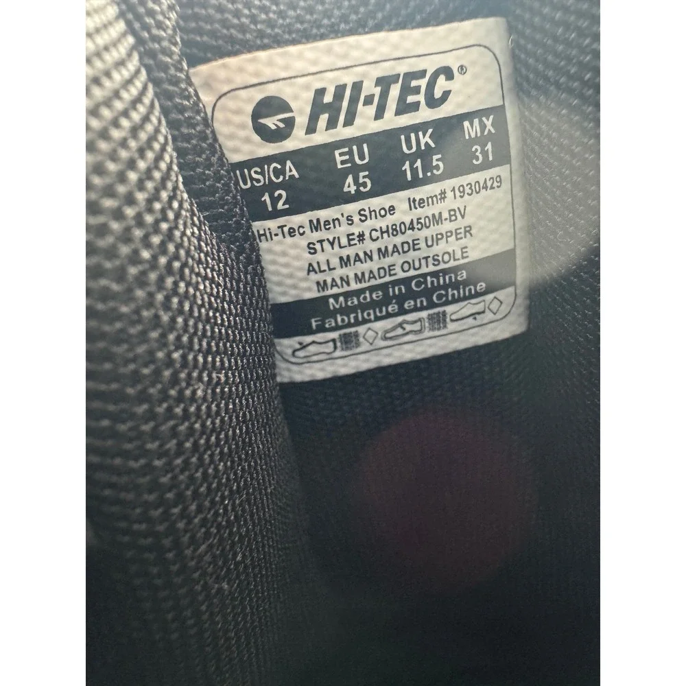 Hi-Tec Men's Running Shoes Size 12 Black Athletic Sneakers Lightweight - Picture 5 of 6